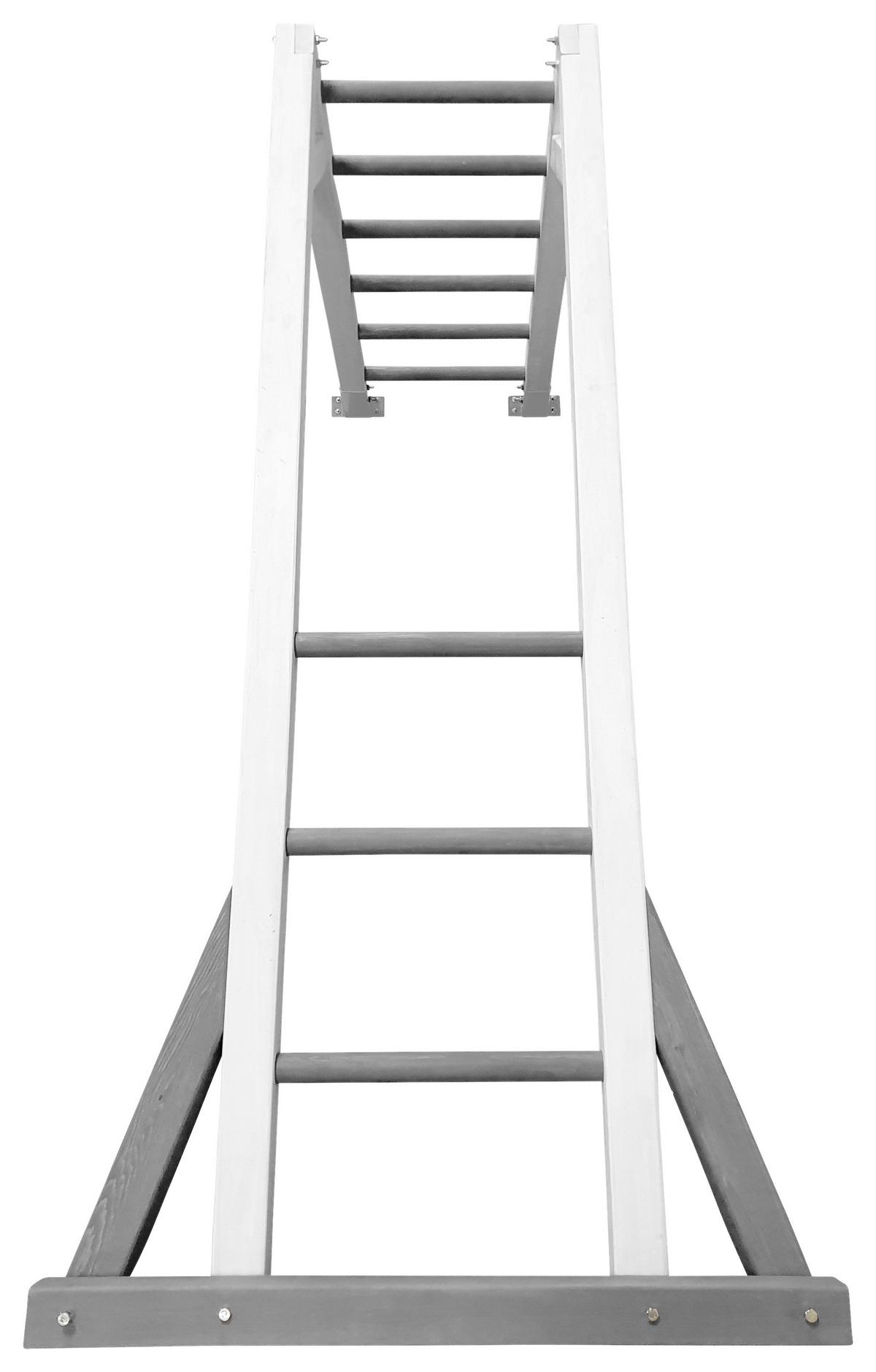 Klettergerüst A025.184.02 - Weiß/Grau, KONVENTIONELL, Holz (167,2/206/97cm) - Ambia Garden