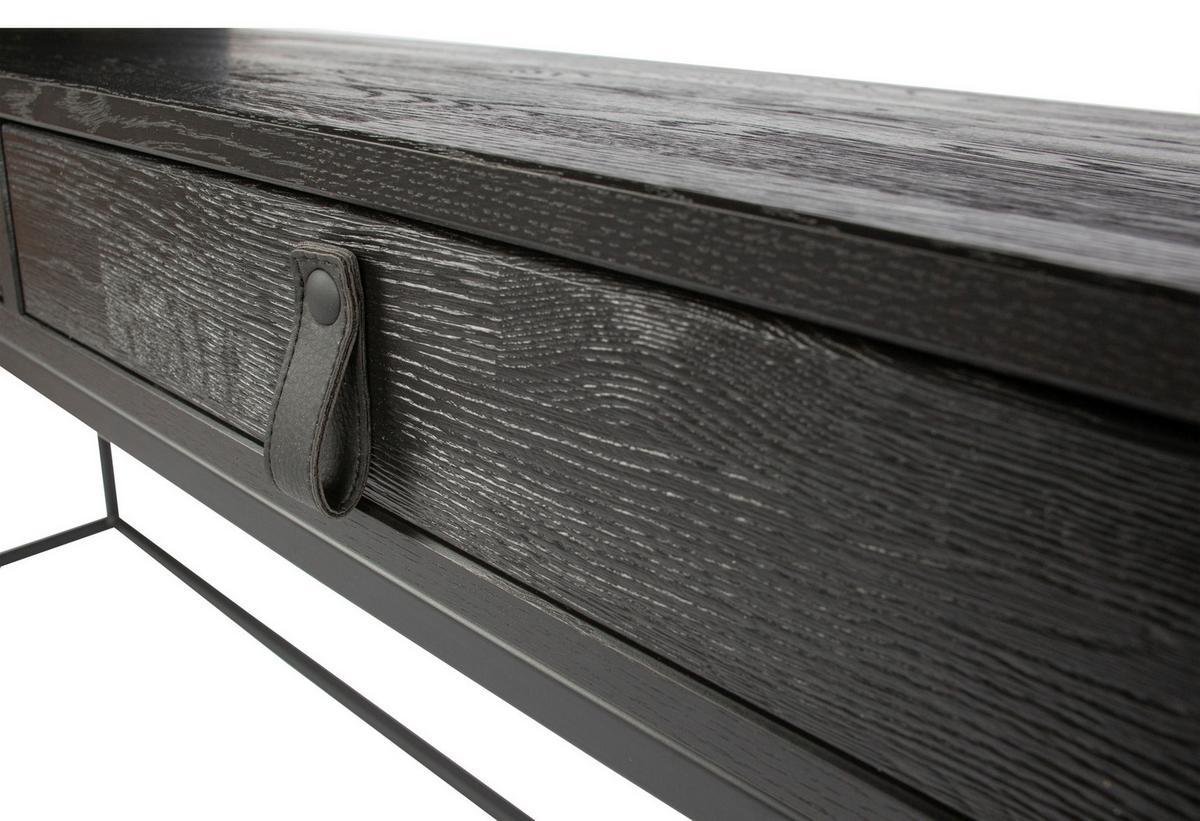 Schreibtisch Silas Schwarz B: 140 cm - Schwarz, Design, Holz/Metall (140/44/75cm) - Livetastic