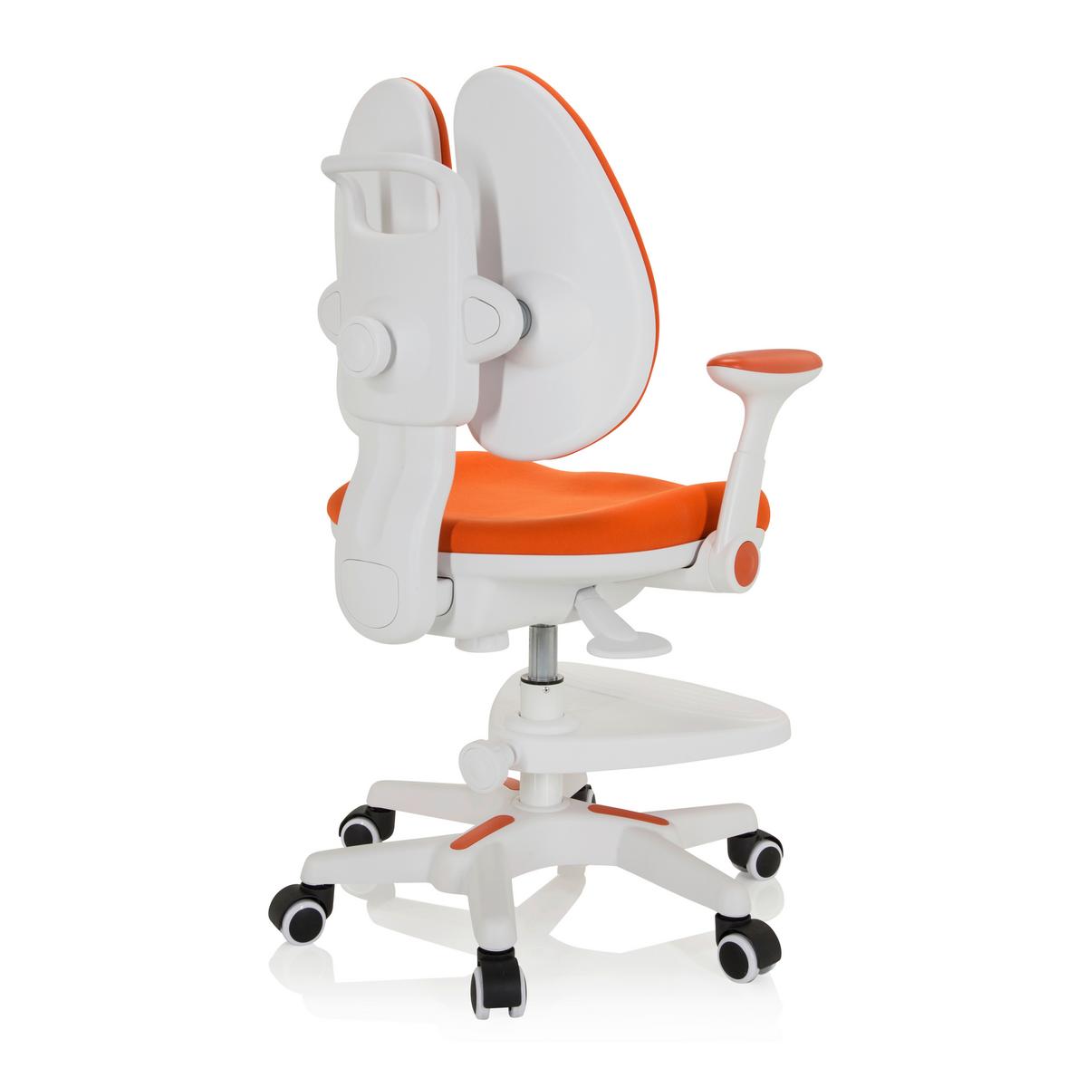 Jugenddrehsuthl Kid Wing Orange/weiß Bis 80 Kg - Orange/Weiß, MODERN, Kunststoff/Textil (56/88/52cm) - MID.YOU