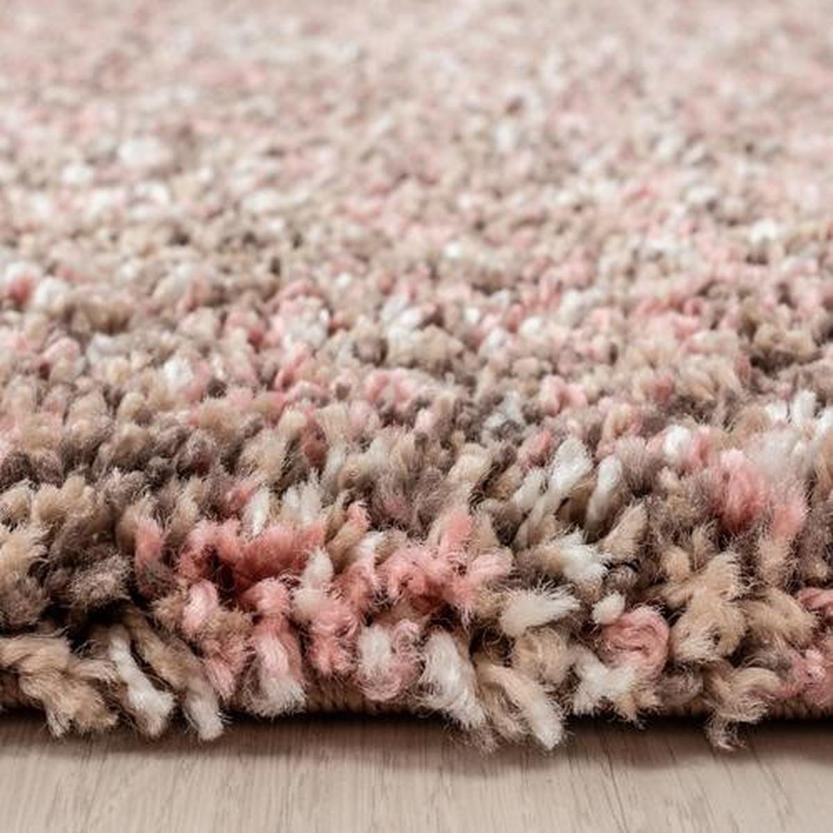 Hochflor Teppich Rosa Enjoy 160x230 Cm - Rosa, KONVENTIONELL, Textil (160/230cm)