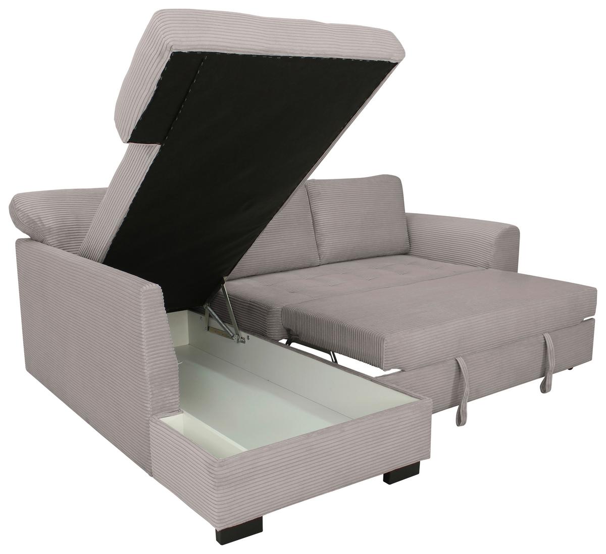 Ecksofa John Graubraun S: 178x239 Cm - Graubraun/Schwarz, Trend, Textil (178/239cm)