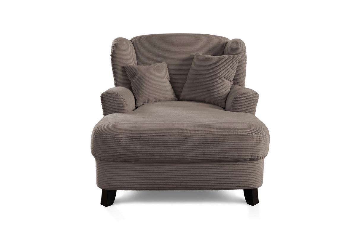 XXXL-Sessel Asado taupe teilmassiv, B: 109 cm - Taupe/Dunkelbraun, KONVENTIONELL, Textil (109/104/145cm) - Sit & More