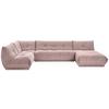 Wohnlandschaft Giselle Altrosa Cord - Altrosa, Trend, Textil (210/390/185cm) - Livetastic