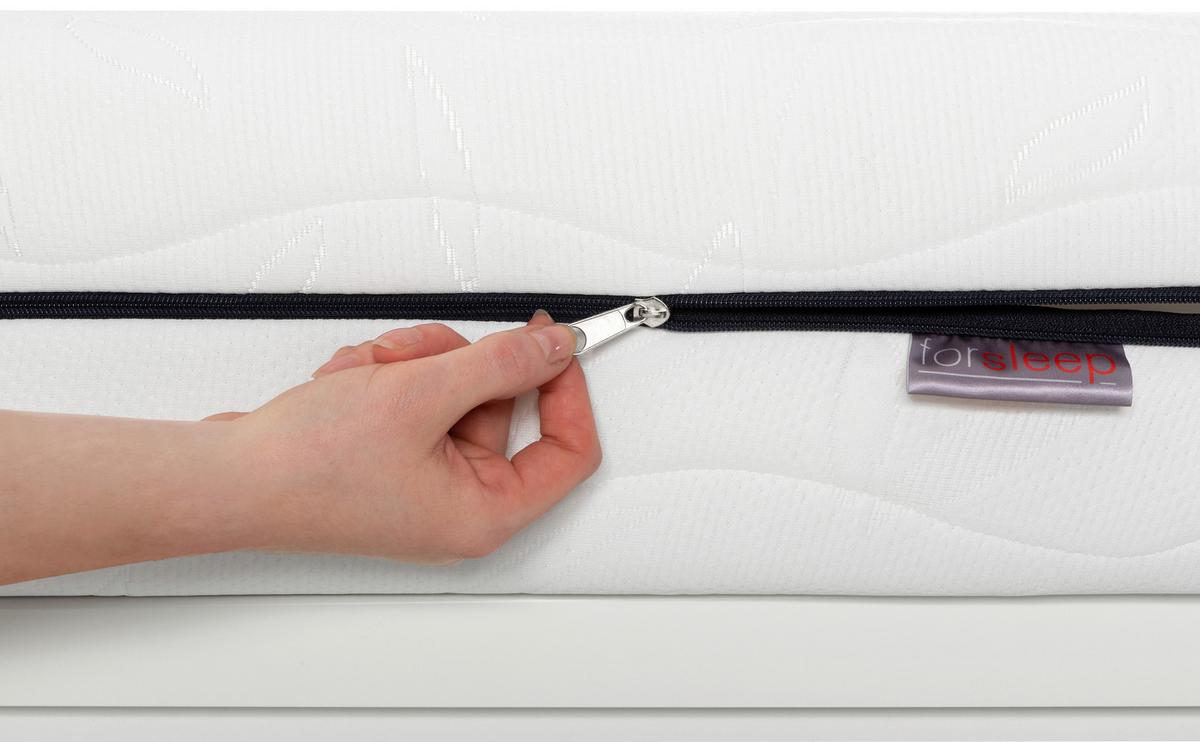 Taschenfederkernmatratze Ekko 90x200 Cm H3 H: 19 Cm - Weiß, Textil/Metall (90/200cm)