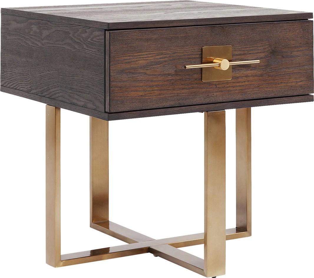 Kommode 55 cm Osaka, Braun/Messingfarben - Messingfarben/Braun, Trend, Holzwerkstoff/Metall (55/60/55cm) - Kare-Design