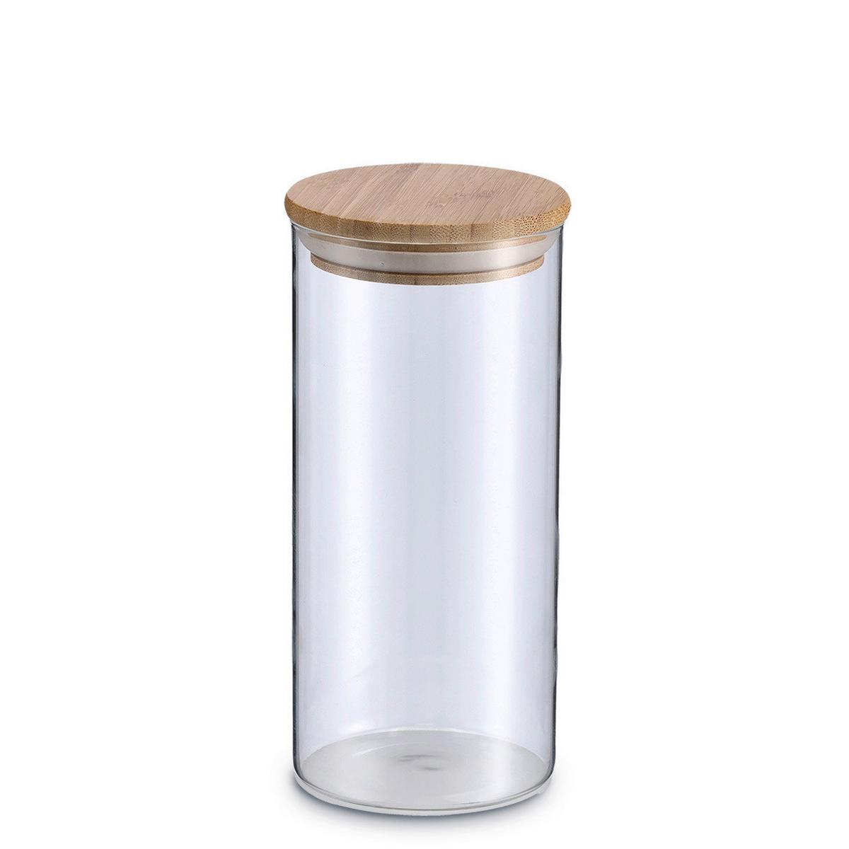 Vorratsgläserset Naturfarben B: 40 Cm - Naturfarben, Basics, Glas/Holz (40/46,5/28cm) - Zeller Present