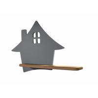Kinderwandleuchte 21-84842 House - Grau, Basics, Holz/Holzwerkstoff (35/12/26cm)