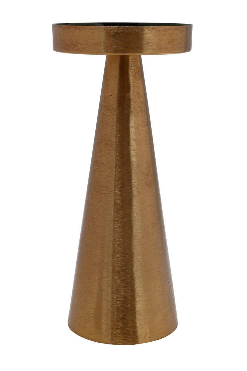 Kerzenständer Art Deco Eisen Goldfarben/Dunkelgrün - Dunkelgrün/Goldfarben, Trend, Metall (11/29,5/11cm) - Kayoom