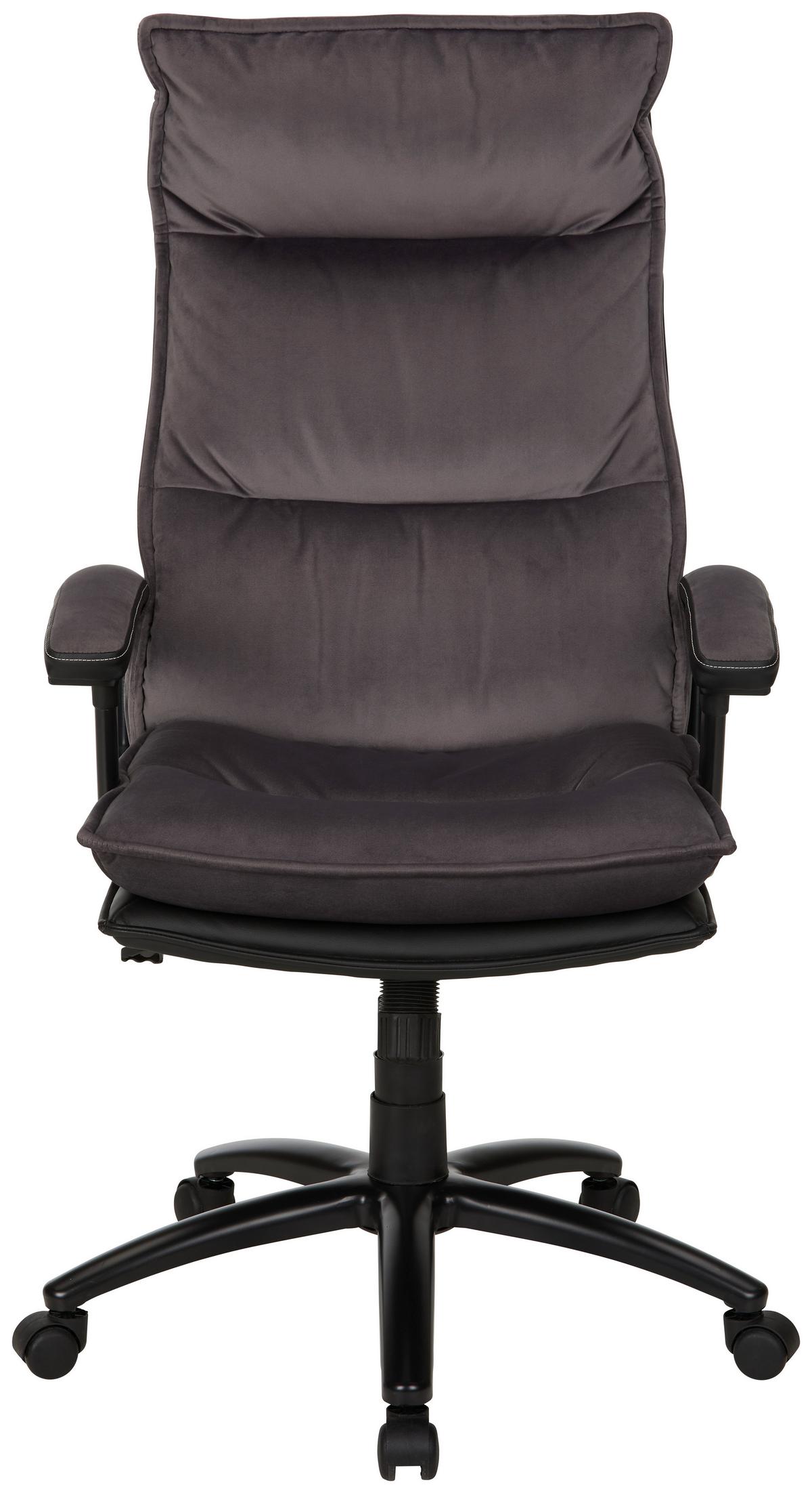 Kancelárske kreslo MANHATTEN - čierna/sivá, Modern, kov/textil (65/113-123/79cm) - Mömax