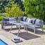 Loungegarnitur 4-Tlg Bari Aus Alu und Polywood mit Kissen - Hellgrau, MODERN, Kunststoff/Textil (199/259cm) - Beldano