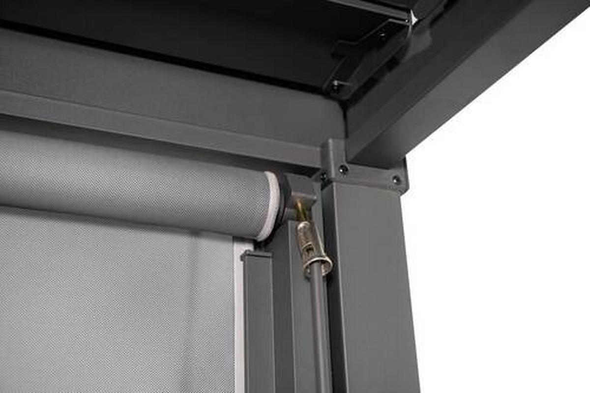 Pavillon-rollo 300x250cm Wetterfest - Anthrazit/Grau, Basics, Textil/Metall (279/224cm) - Gardenson