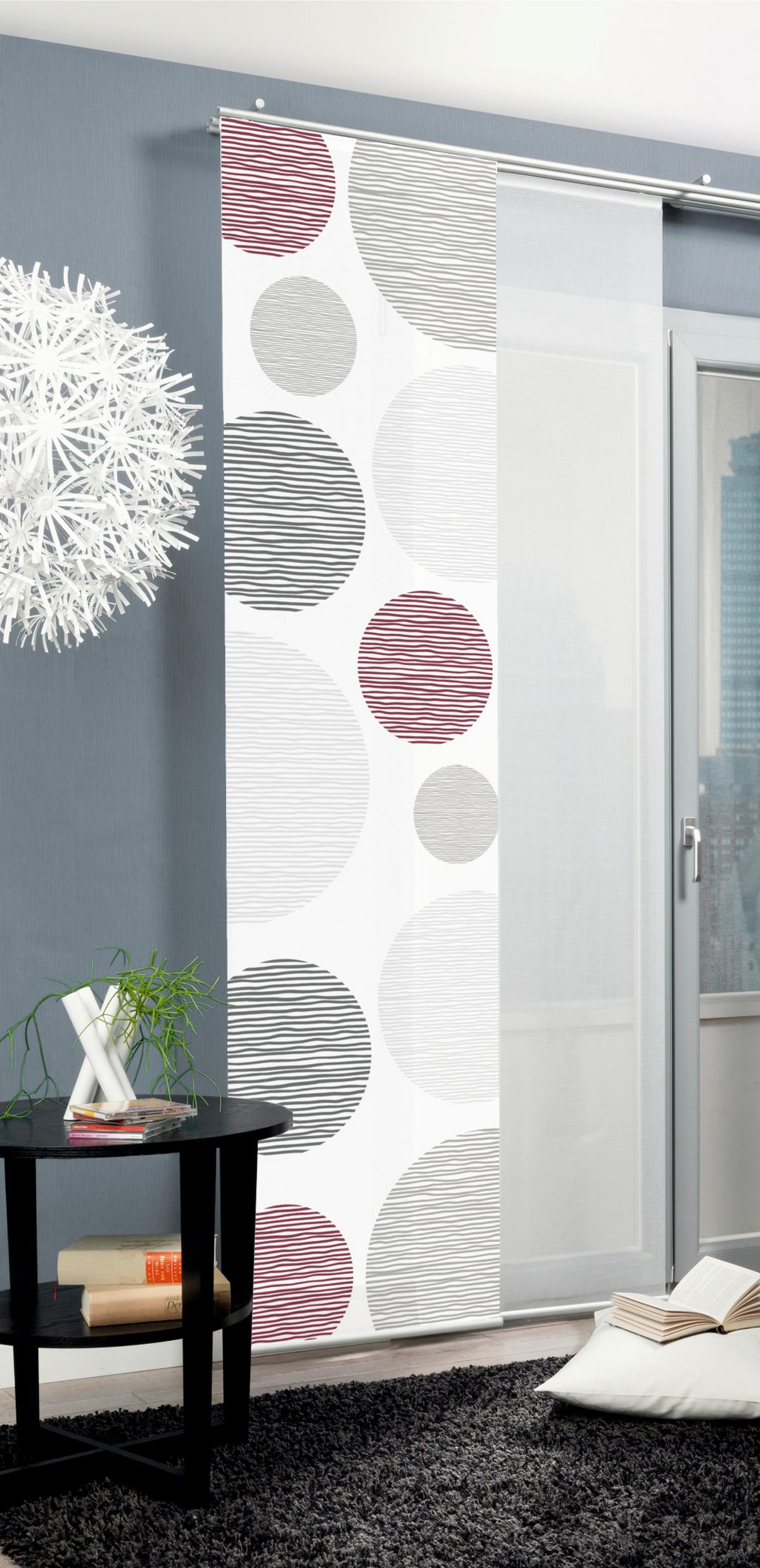 Flächenvorhang Bordeaux 60/245 cm - Bordeaux, Design, Textil (60/245cm) - Schmidt W. Gmbh