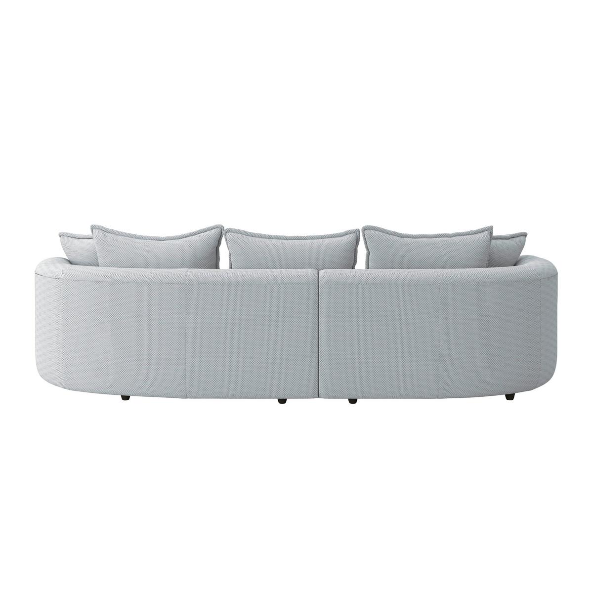 Ecksofa Levi - Grauweiß/Schwarz, MODERN, Textil (168/287cm)