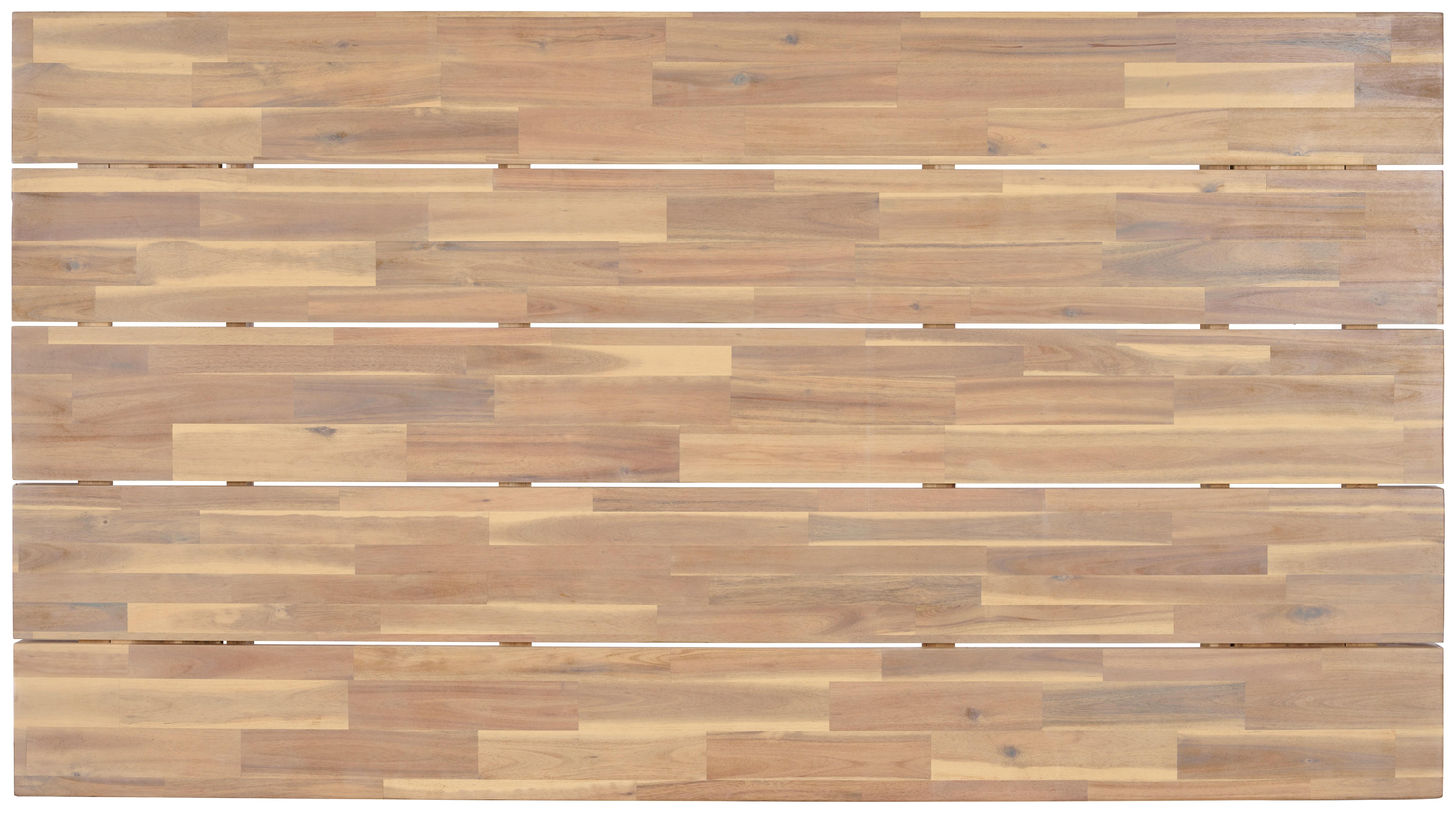 Gartentisch Bergen Aus Akazienholz L: 180 Cm - Schwarz/Akaziefarben, MODERN, Holz/Metall (180/75/100cm) - Beldano