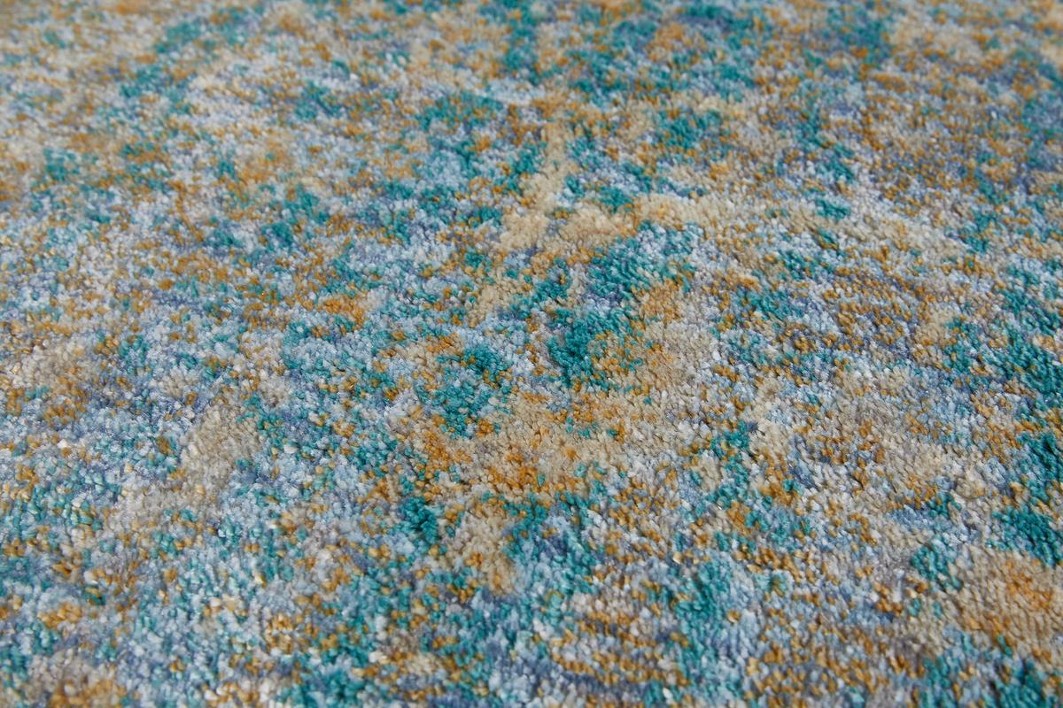 Webteppich Belcanto - Türkis, Design, Textil (130/190cm) - Novel