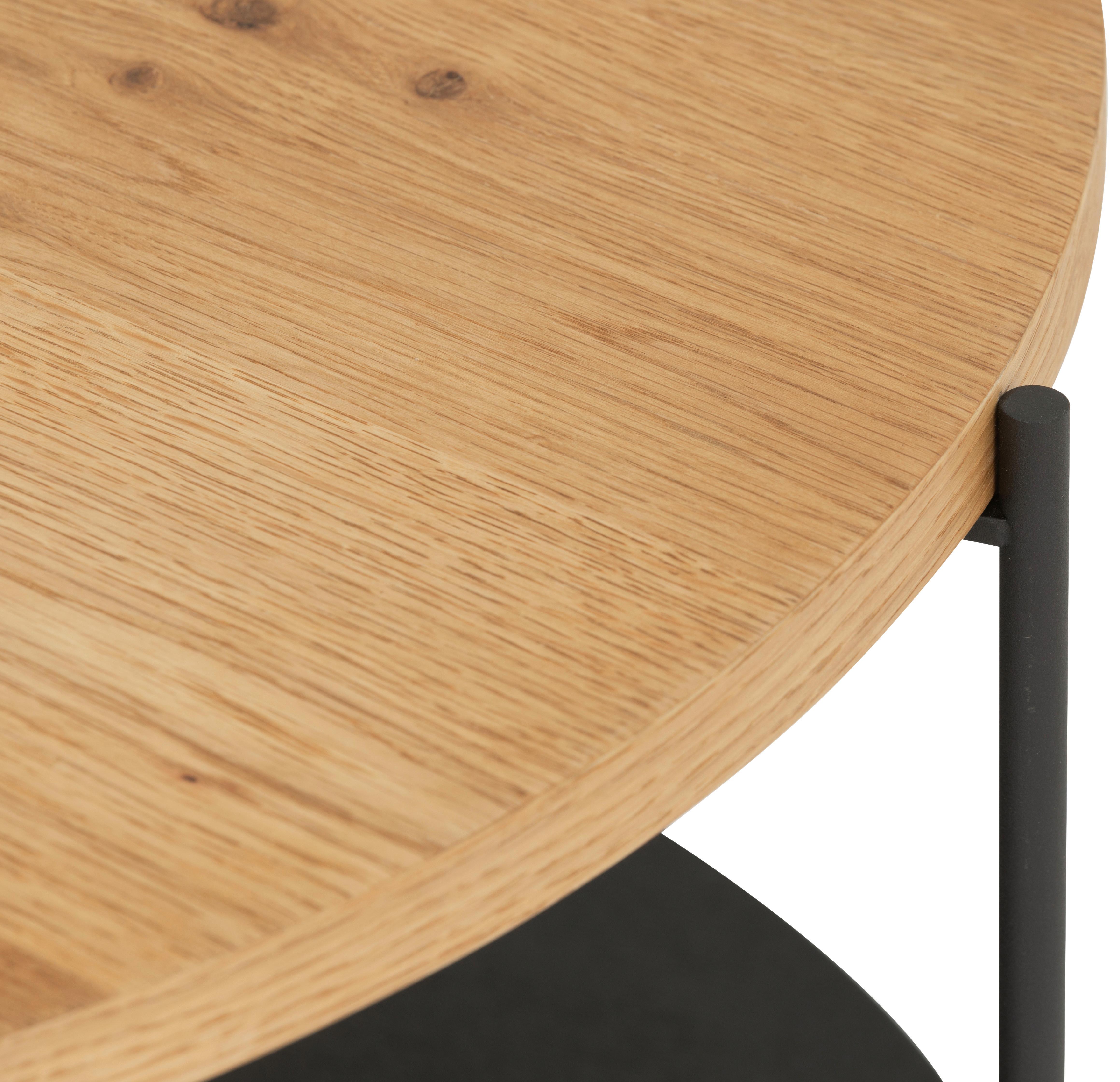 Couchtisch Rondo 3 - Schwarz/Naturfarben, MODERN, Holz/Holzwerkstoff (70/45/70cm)