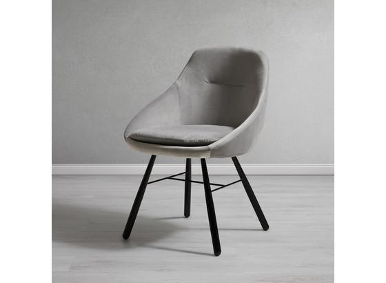 Stolička Goldie - čierna/svetlosivá, Moderný, kov/drevo (51,5/84/53,5cm) - Modern Living Stolička Goldie - čierna/svetlosivá, Moderný, kov/drevo (51,5/84/53,5cm) - Modern Living