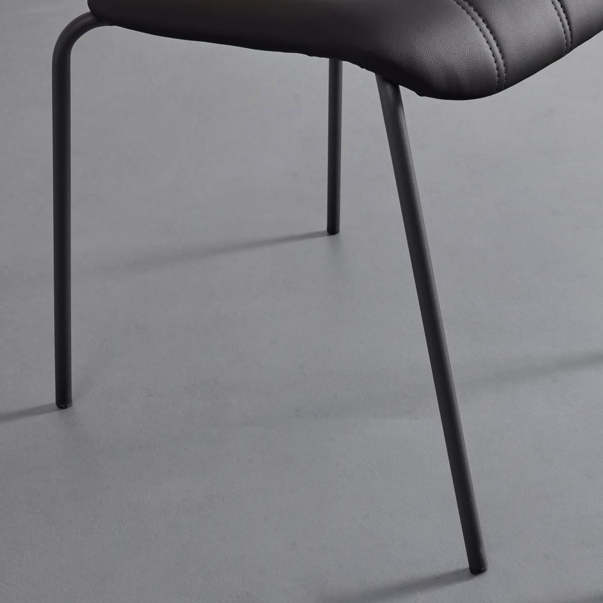 Židle CERA černá - černá/světle hnědá, Moderní, kov/dřevo (42/78/54cm) - Bessagi Home