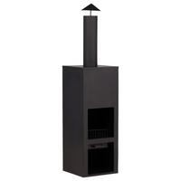 Feuerstelle Makarima - Schwarz, KONVENTIONELL, Metall (45/199/45cm) - Gardenson
