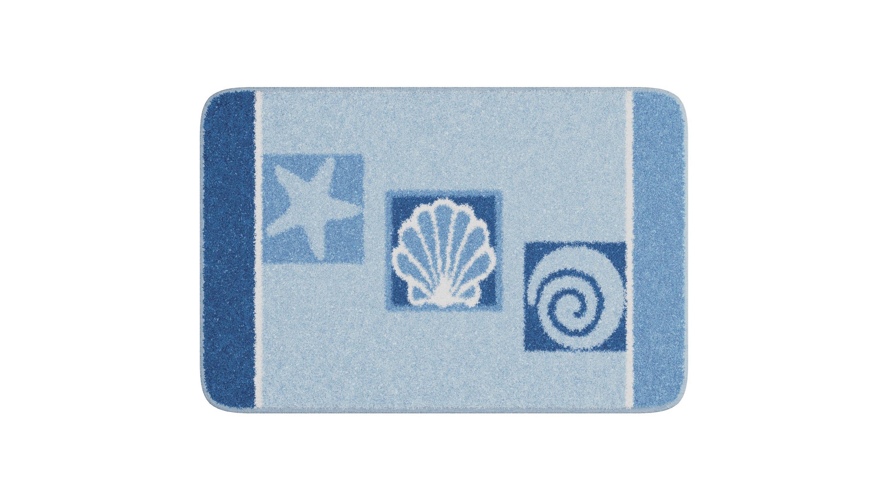 Badematte Ayla - Blau, Basics, Textil (60/90cm) - Grund