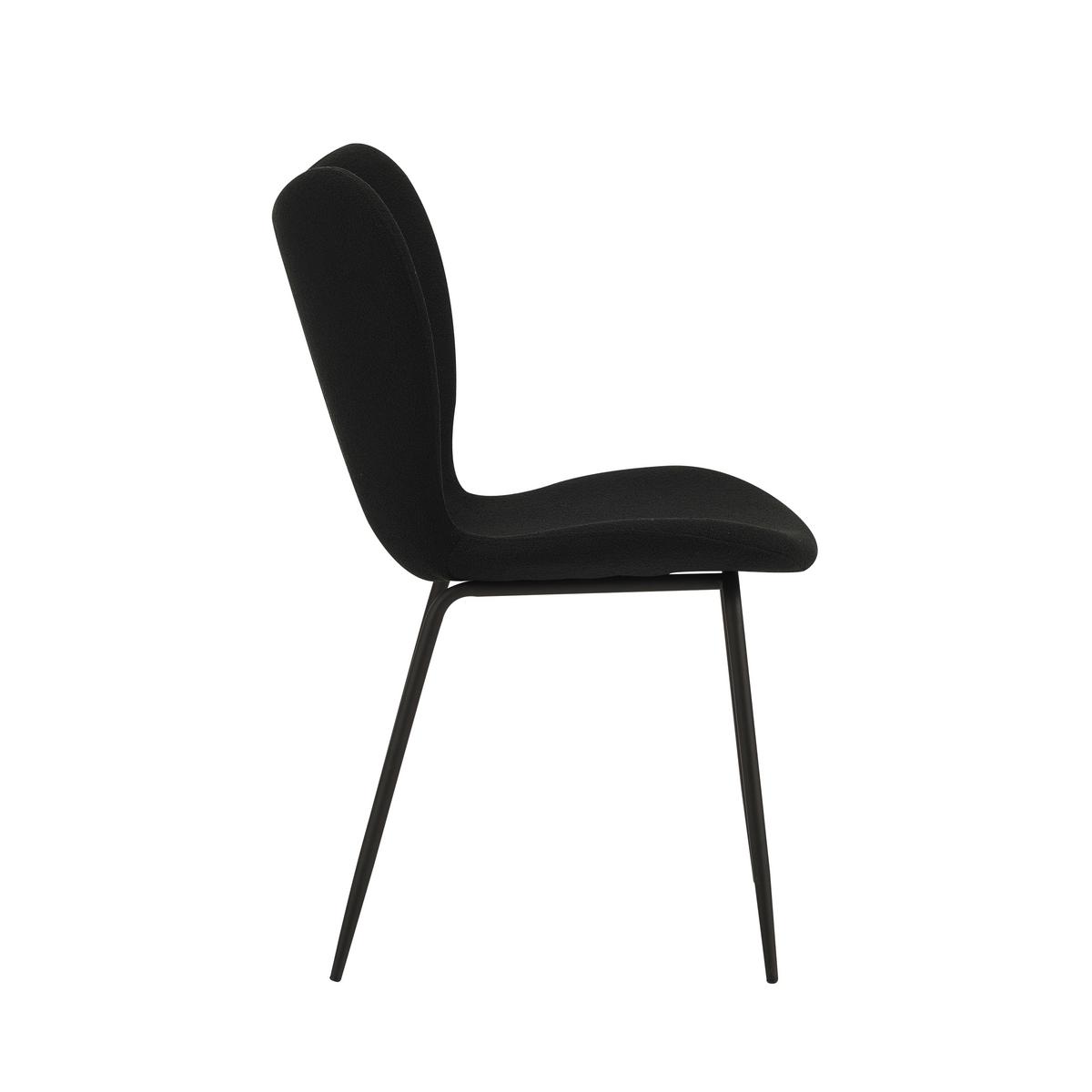Stuhl-Set Caen Schwarz B: 50 cm - Schwarz, MODERN, Textil/Metall (50/88,5/42cm) - MID.YOU