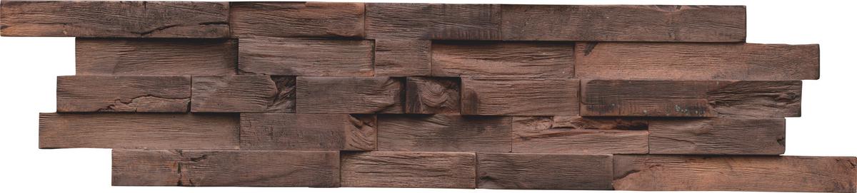 Wandverkleidung Beachwood Hevea Coffee - Braun, Basics, Holz (61/15/2cm)