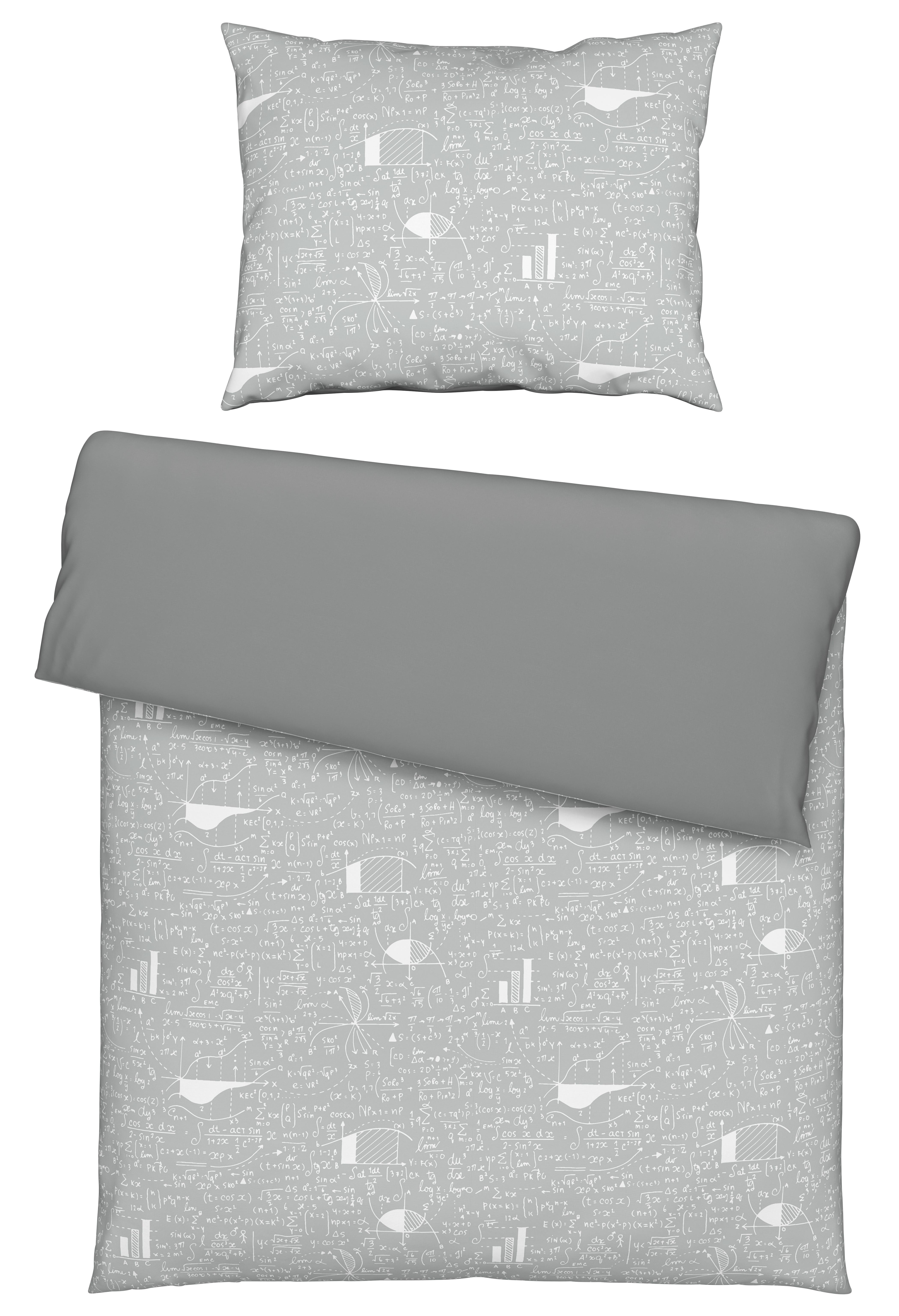 Wendebettwäsche Sheldon Wende, 140/200 Cm - šedá, textil (140/200cm) - Modern Living