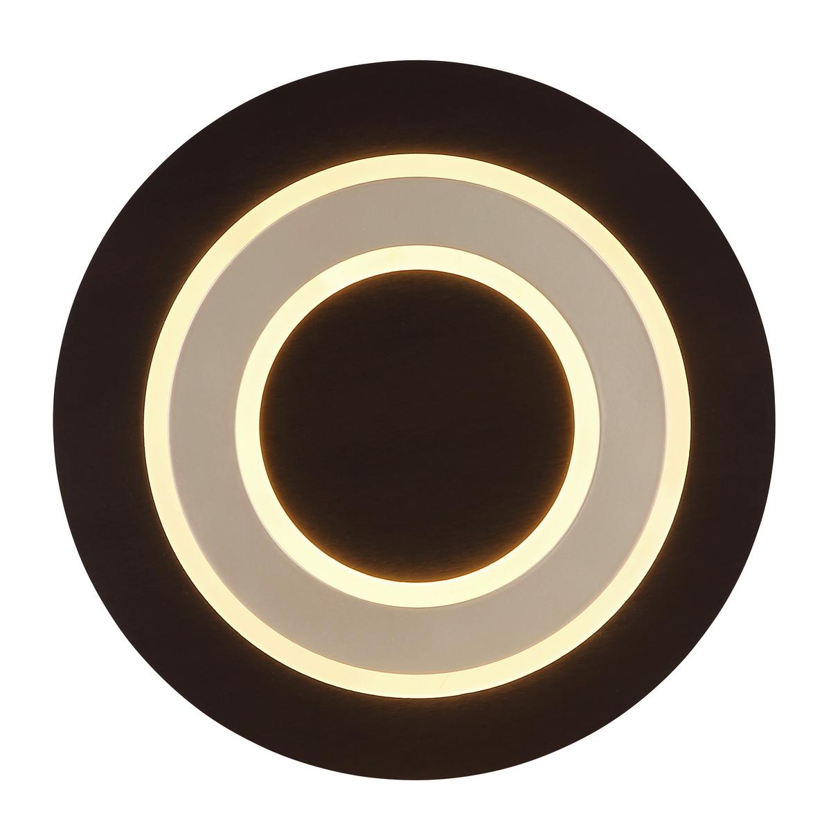 LED-DECKENLEUCHTE 48032A-24 JAYDEN - Champagner/Dunkelbraun, KONVENTIONELL, Holzwerkstoff/Kunststoff (32/5.5cm) - Globo
