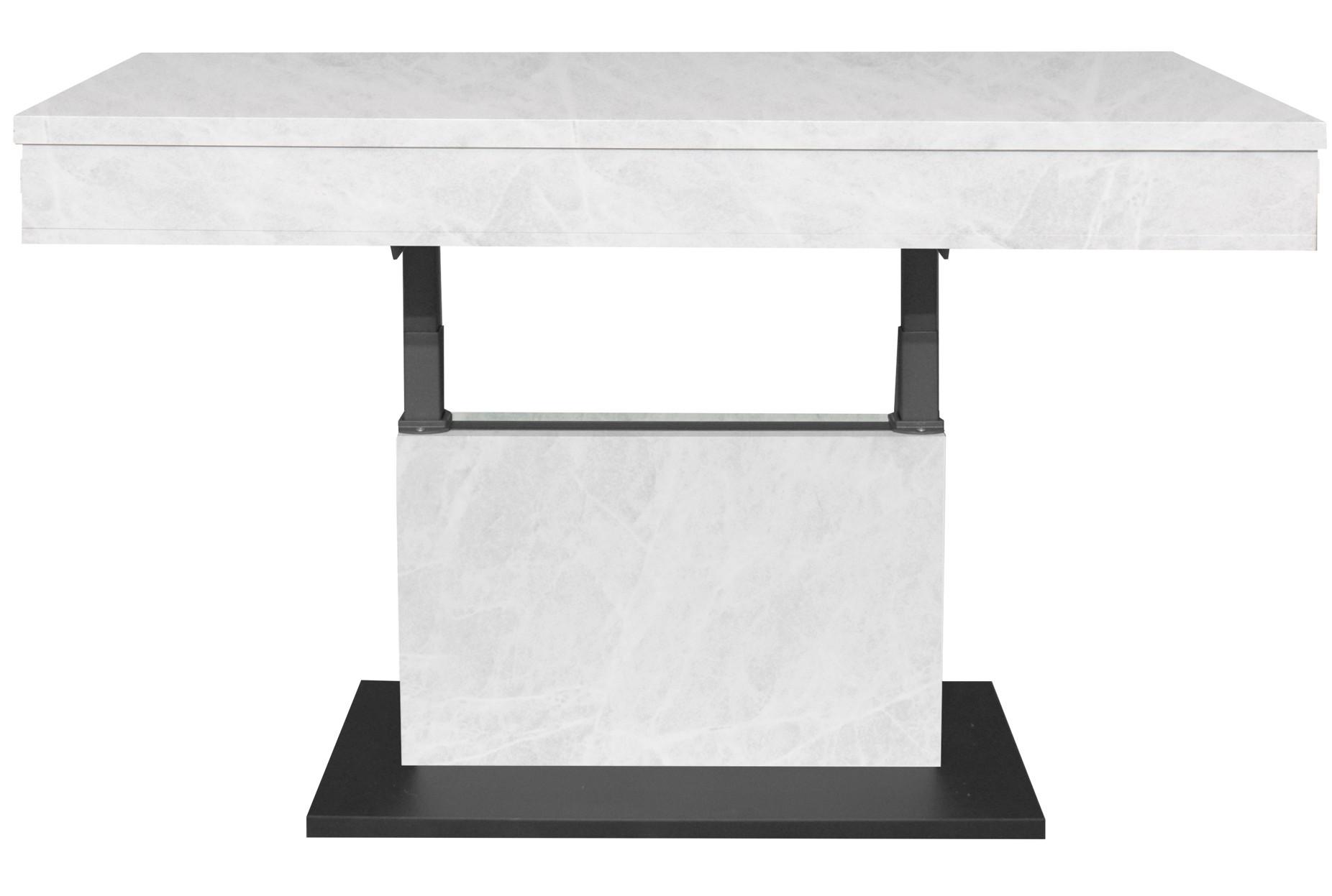 Couchtisch Lift Schwarz/weiß B: 110 Cm - Schwarz/Eiche Artisan, Design, Holzwerkstoff/Metall (110/58-77/60cm) - MID.YOU