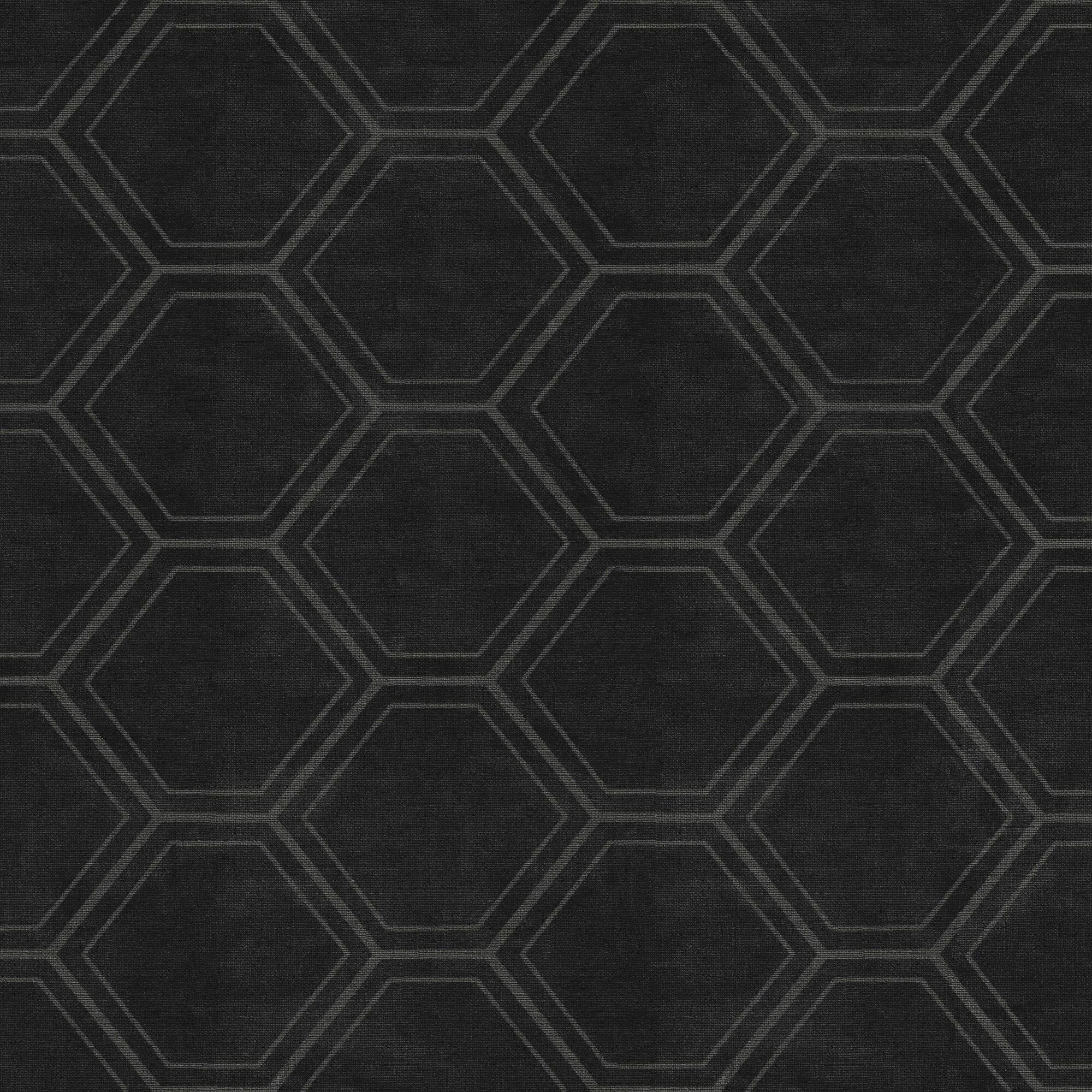 Vliestapete 103975 - Schwarz, Basics, Papier/Kunststoff (52/1000cm)