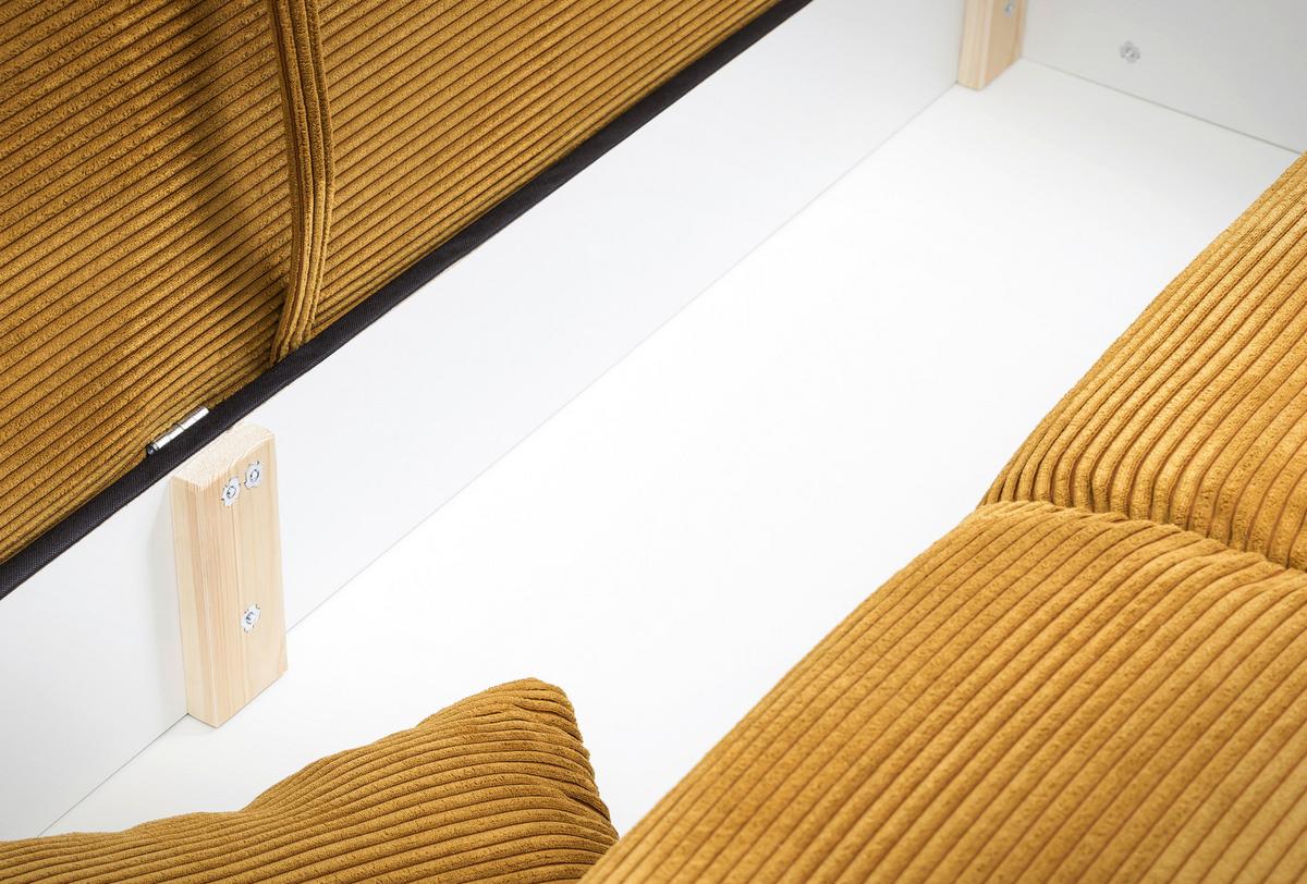 Bigsofa Pera, Goldfarben B: 242 cm - Chromfarben/Goldfarben, MODERN, Textil (242/71/90/131cm) - Livetastic