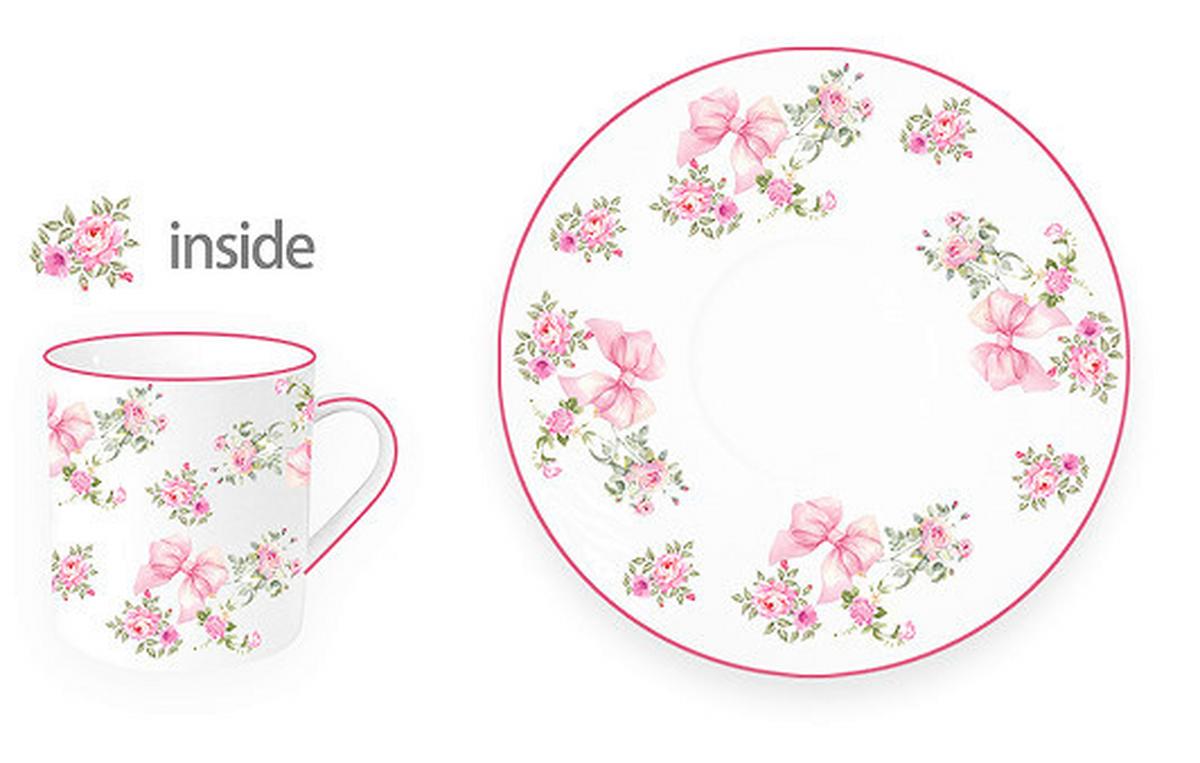 Kaffeetasse mit Untertasse Amelie - Multicolor, KONVENTIONELL, Keramik (90ml) - James Wood