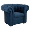 Chesterfield-Sessel Cupido - Schwarz/Dunkelblau, Design, Textil (114/78/91cm) - MID.YOU