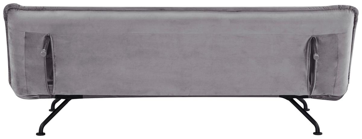 Rozkladacia pohovka TONY, sivý velúr - čierna/sivá, Modern, kov/textil (190/75/89cm) - MID.YOU