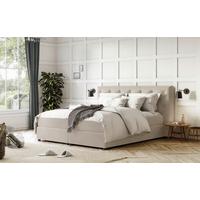 Boxspringbett Castle Beige Lxf: ca. 180x200 cm - Beige/Schwarz, Holzwerkstoff/Textil (180/200cm) - MID.YOU