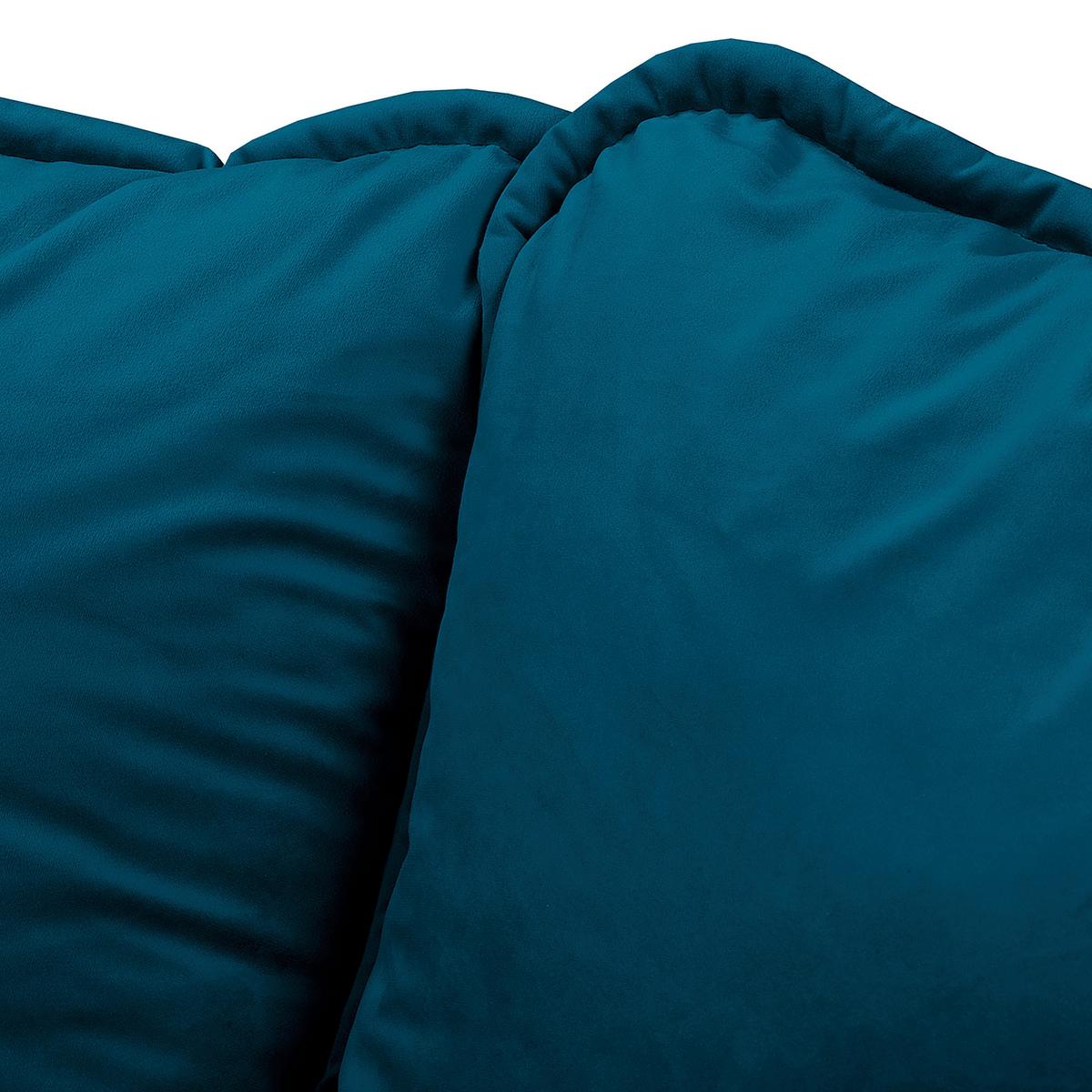 Ecksofa Beata Blau S: 230x150 cm - Wengefarben/Blau, Design, Textil (230/150cm) - Livetastic