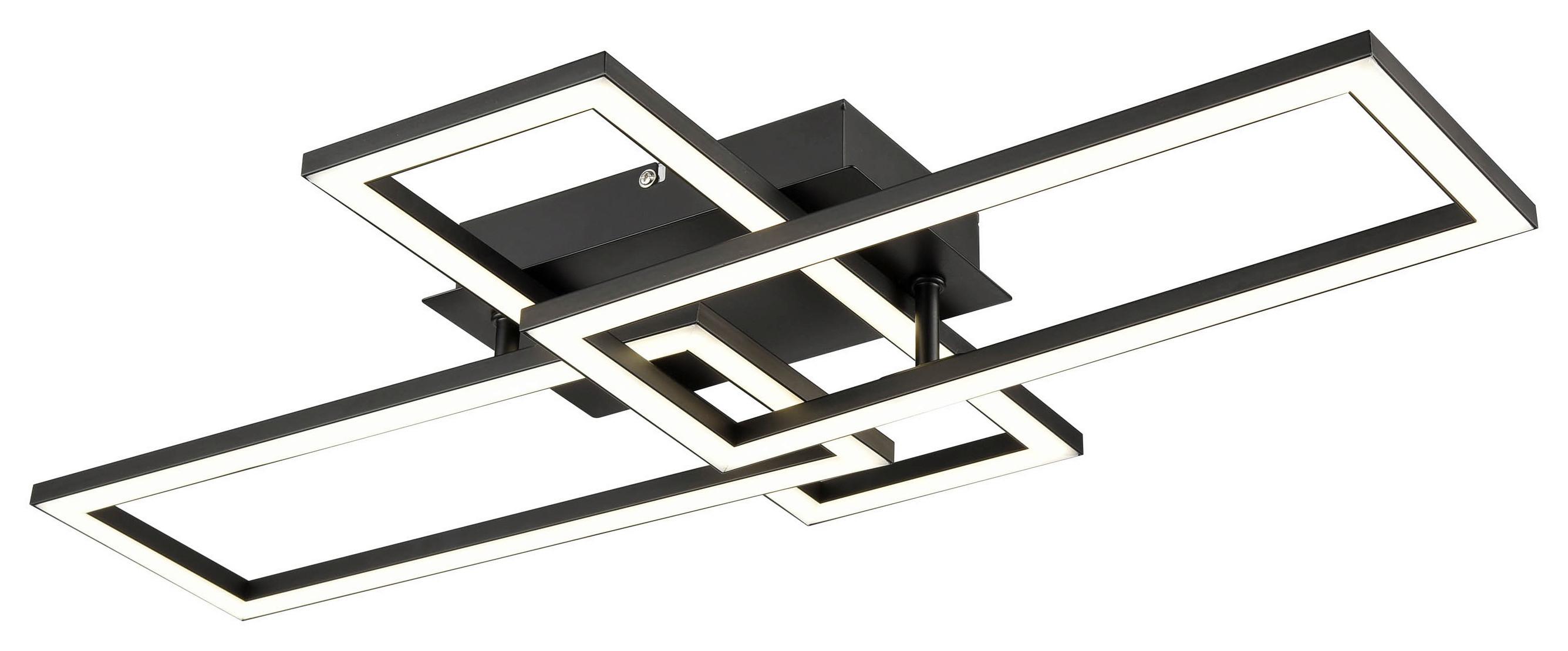 Stropné svietidlo Ferm, čierna, max.24 W - čierna, Modern, plast (65/34,8/7,3cm) - Premium Living