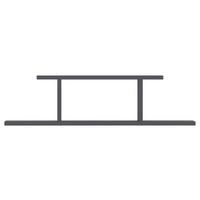 Wandregal Atlantic - Anthrazit, Design, Holzwerkstoff (90/23,2/19,6cm) - MID.YOU
