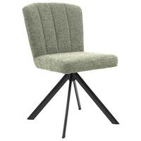 Otočná stolička NORA zelená - čierna/zelená, Modern, kov/drevo (52/87/64cm) - Premium Living