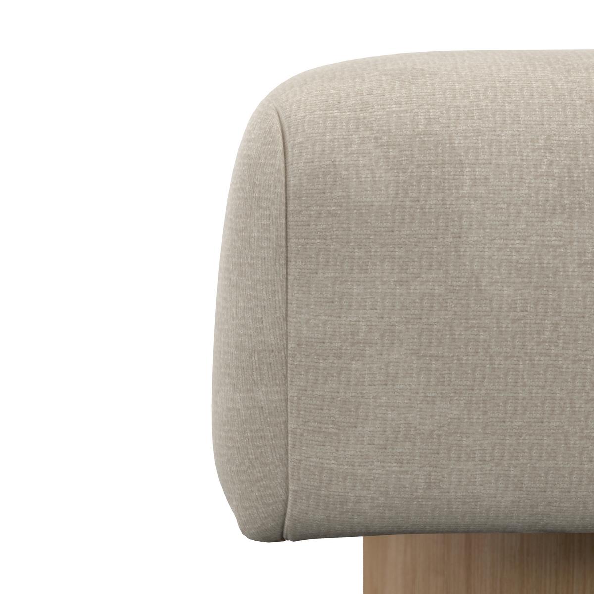 Sedací lavice ALINA, krémová žinylka - krémová/přírodní barvy, Moderní, dřevo/kompozitní dřevo (140/45/45cm) - Bessagi Home