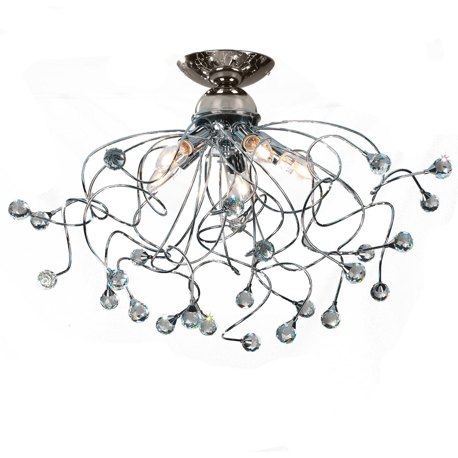 Deckenleuchte 4726/Pl5 - Chromfarben, KONVENTIONELL, Glas/Metall (60/42cm)