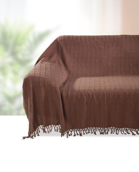 Überwurf Irina 210x260 cm - Braun, KONVENTIONELL, Textil (210/260cm) - Ombra