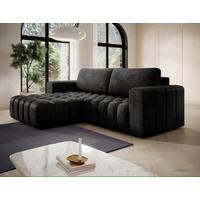 Ecksofa Bonett Anthrazit S: 175x250 Cm - Anthrazit/Schwarz, Design, Textil (175/250cm) - MID.YOU