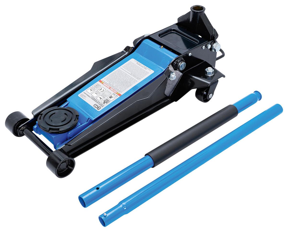Rangier-Wagenheber Hydraulisch 2,5 T Blau/Schwarz B: 64,8 cm - Blau/Schwarz, Basics (64,8/124,7/34,4cm)
