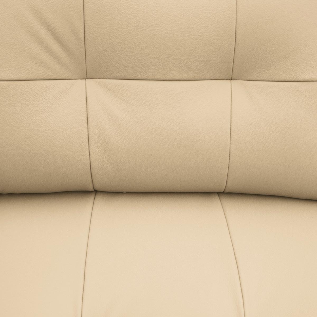 Ecksofa Nordic Beige S: 238x168 cm - Beige/Buchefarben, Design, Leder/Textil (238/168cm) - Livetastic