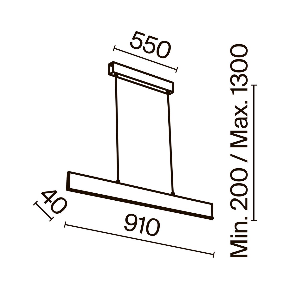 Pendelleuchte Step - Schwarz, Trend, Metall (4/8/91cm) - MAYTONI