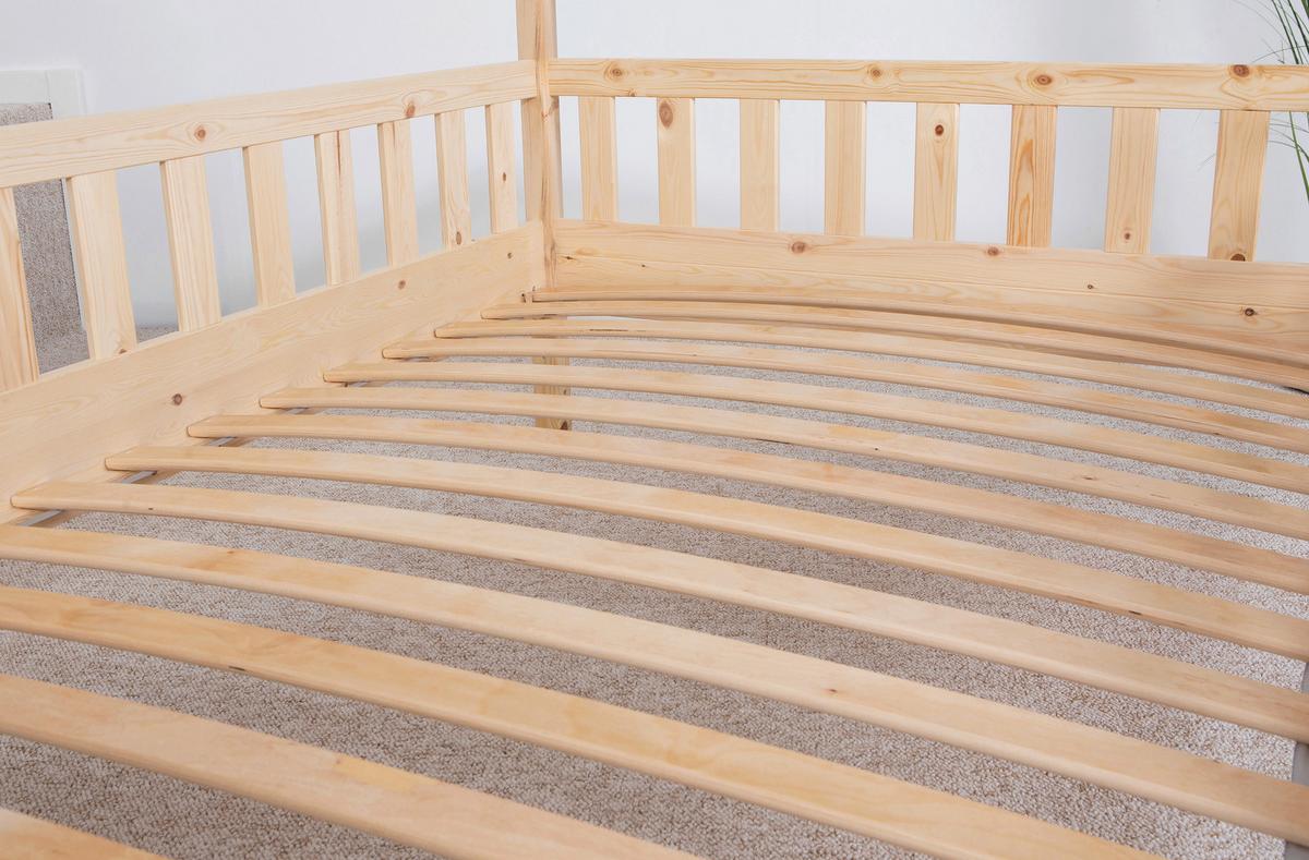 Hausbett Kim Naturfarben/Weiß 90x200cm - Naturfarben/Weiß, MODERN, Holz/Textil (90/200cm) - Livetastic