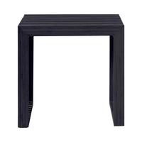 HOCKER RIB - Schwarz, KONVENTIONELL, Holz (45/43/35cm) - MID.YOU