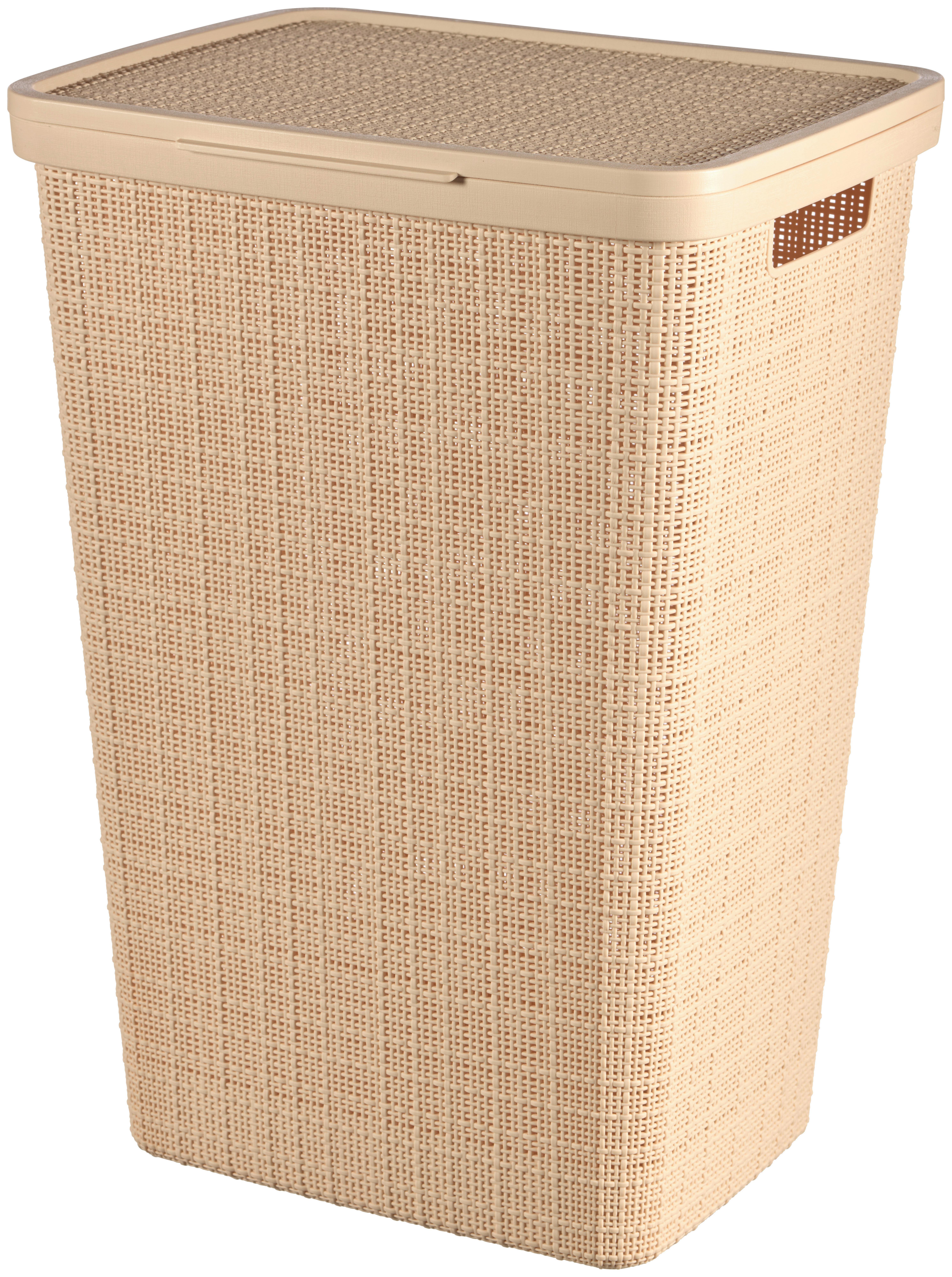 Szennyestartó Jute - bézs/krémszínű, műanyag (43/58,2/34cm) - Curver