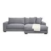 Rohová sedačka PEDRO, pravá, sivý menčester - sivá, Modern, textil (265/180cm) - Mömax